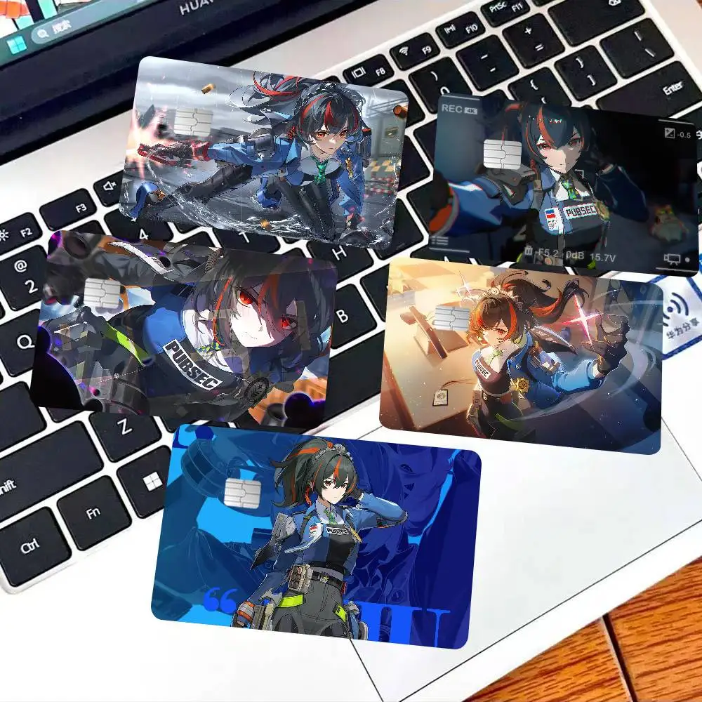 Z-Zenless Zone Zero Zhu Yuan Anmie Sticker Film Skin Cover for Credit Card Debit Bank Card Front