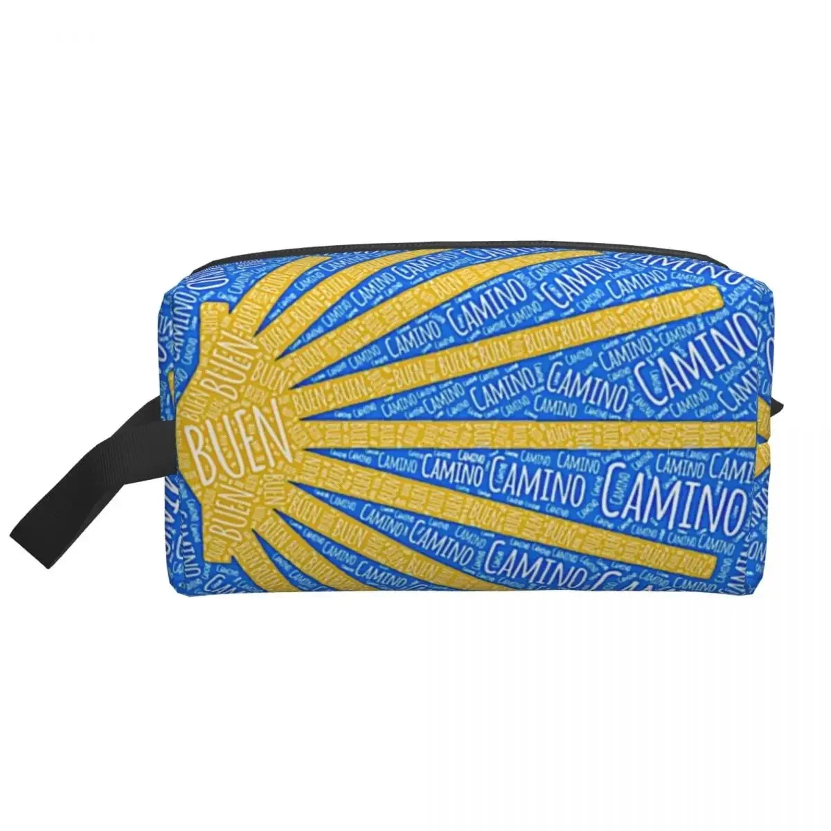 Neceser personalizado De Camino De Santiago para mujer, organizador De cosméticos De maquillaje con concha festoneada, estuche Dopp para almacenamiento De belleza para mujer
