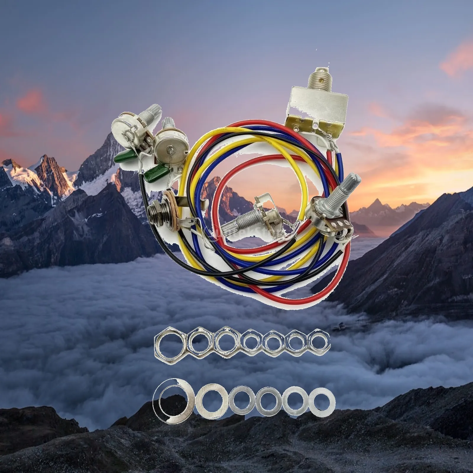 Prewired Guitar Wiring Harness High Quality Guitar Wiring Harness with 500k Pots Electronics Sturdy Low Noise for Guitarists