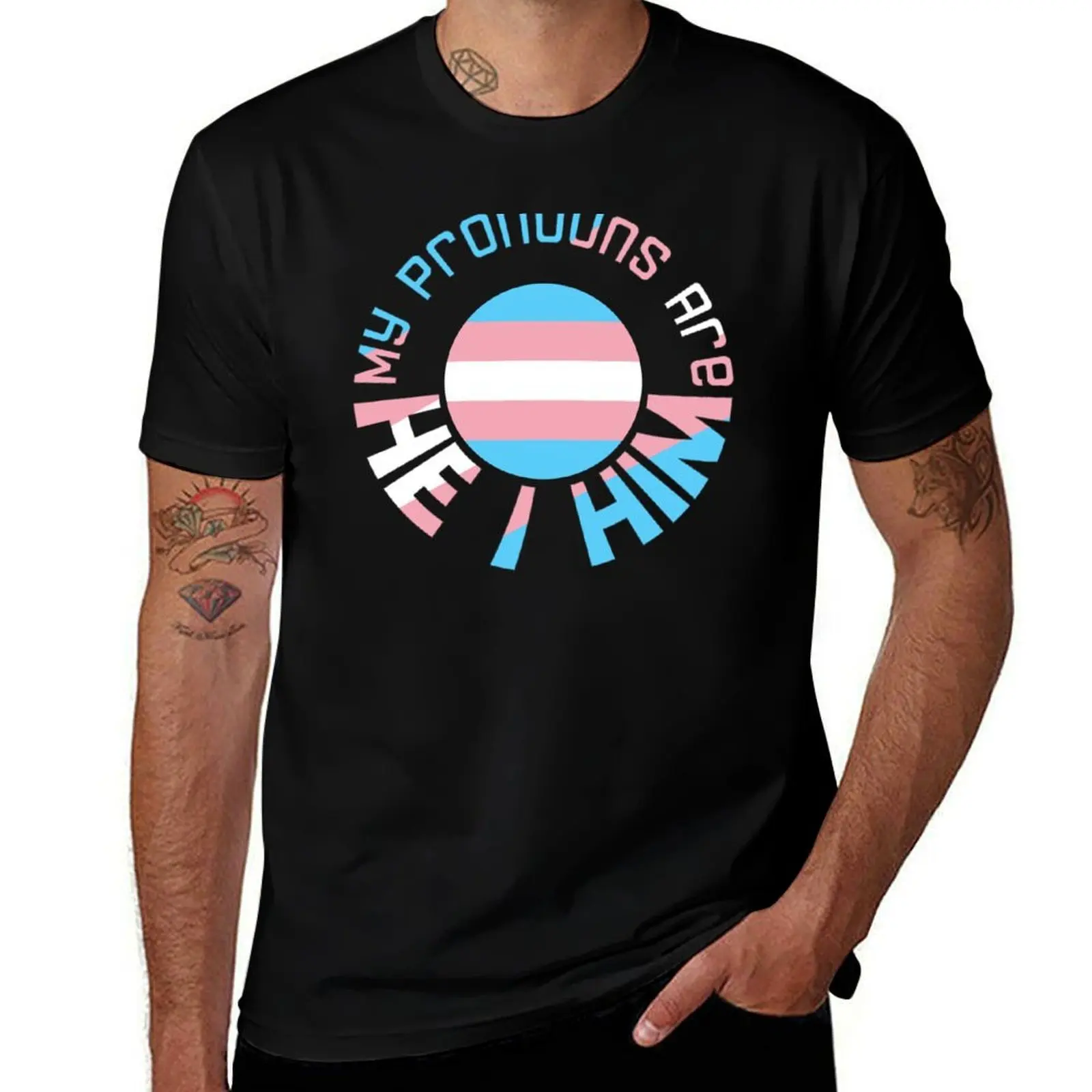 

My Pronouns Are He Him / T-Shirt Classic Graphic Short Sleeve Top