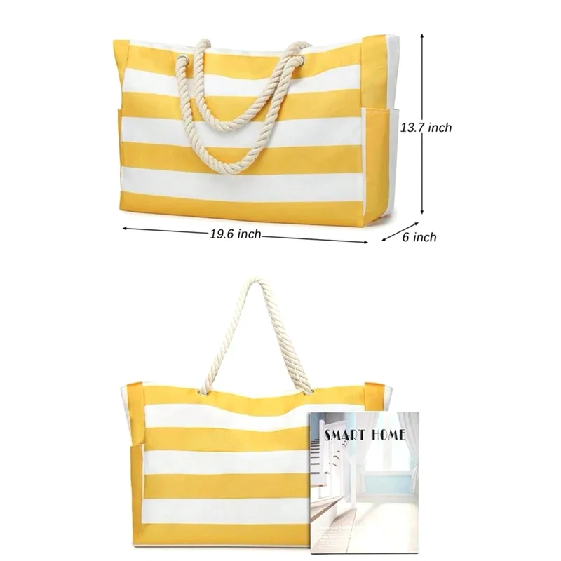 Beach Bags For Women Large Waterproof Beach Tote Bag With Zipper Shoulder Bags Waterproof Sandproof Swim Pool Bag