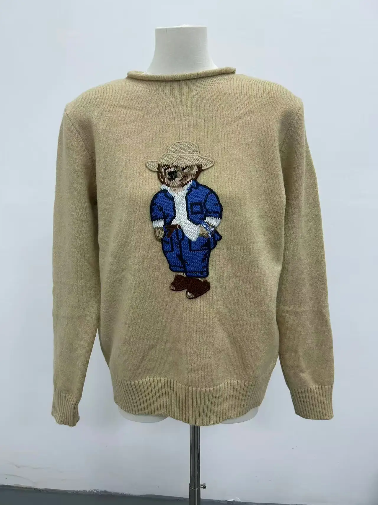 Women's New American Style Round Neck & High Neck Sweater - Oversized Long Sleeve Knit Top, Cozy Loose Fit, Trendy Casual Wear