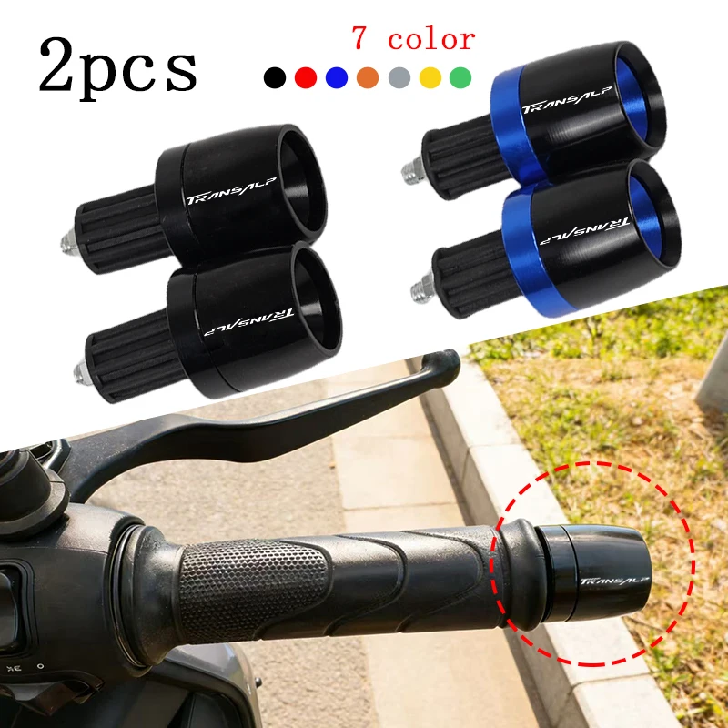 Motorcycle Hand Grips Handle Bar End Cap For Honda TRANSALP 750 XL 600 650 700 V XL700V XL650V 2018-2025 CNC Aluminum
