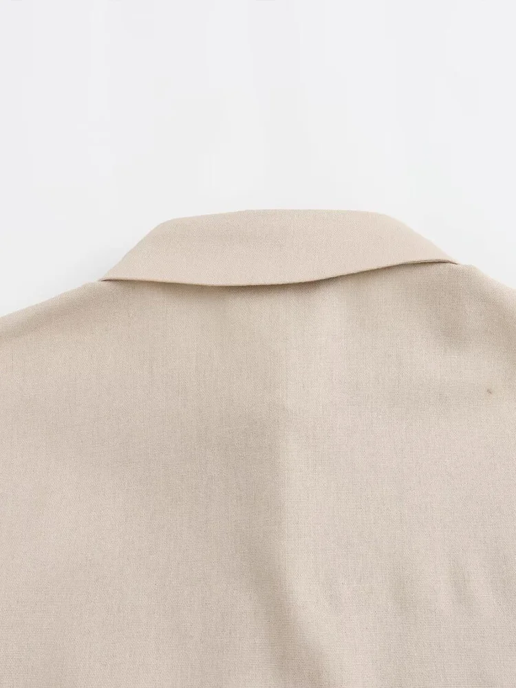 2025ZA&JIA nueva ropa de mujer estilo europeo y americano camisa de diseño francés camisa suelta casual versátil