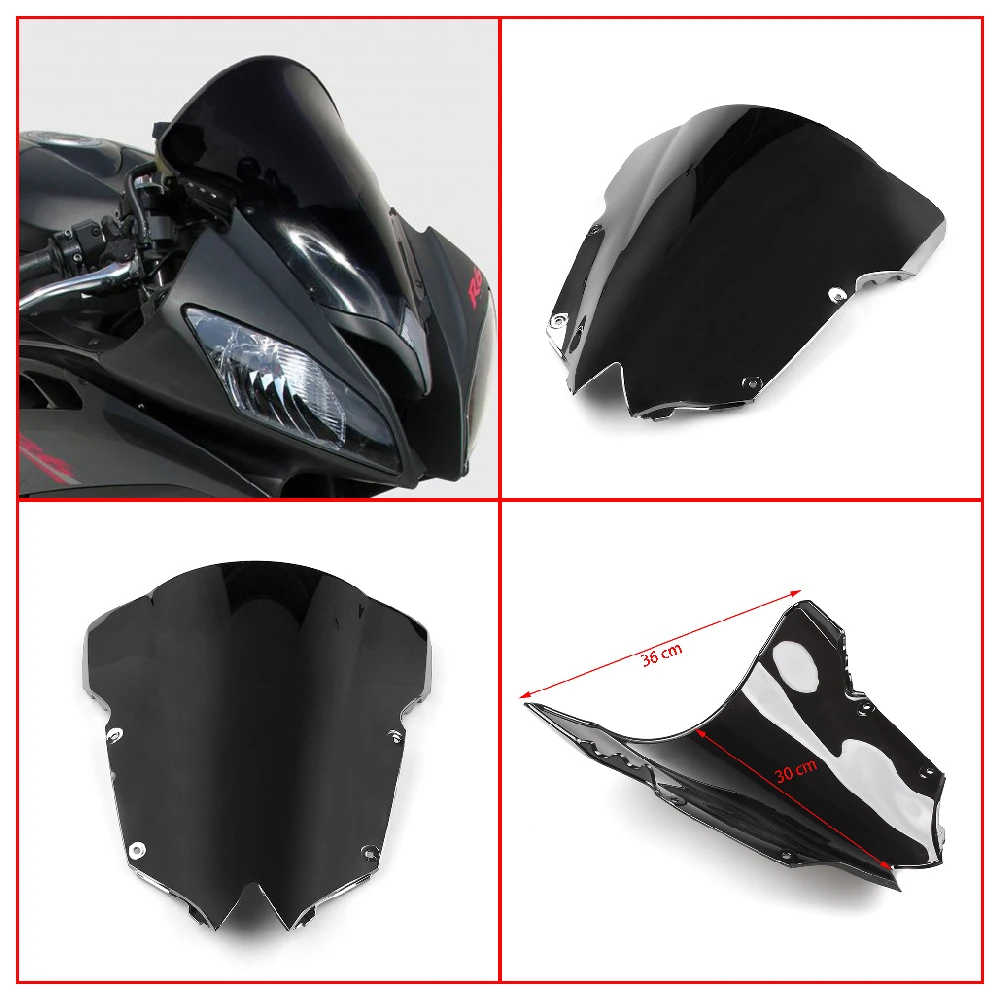 

Fit for Yamaha YZF R6 ABS YZF-R6 2008 2009 2010 2011 2012 2013 2014 2015 2016 Motorcycle Windshield Front Fairing WindScreen