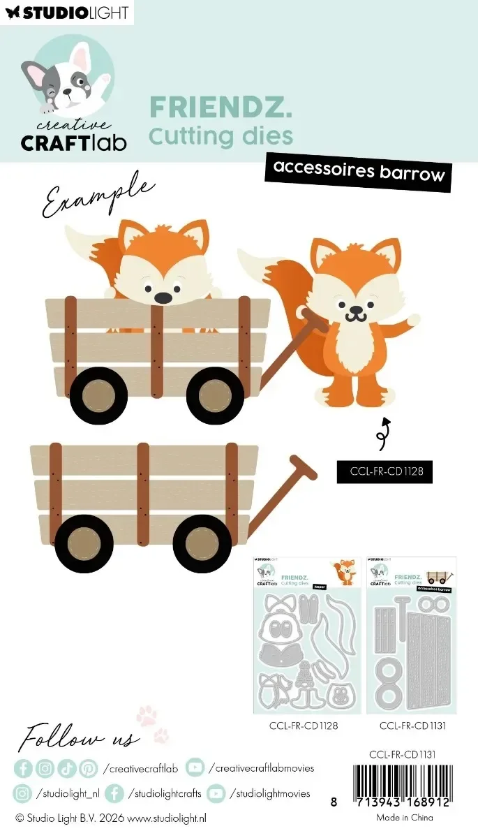 Fox Trailer Stamps 2026 New Metal Cutting Dies For Scrapbook Diary Decoration Embossing Template DIY Greeting Card Handmade