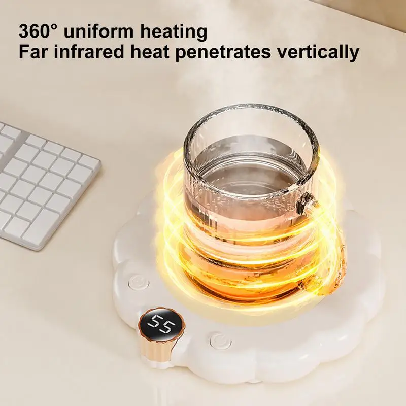 

Electric cup heating pad smart constant temperature warming multifunctional with digital display fast heating milk coffee heater