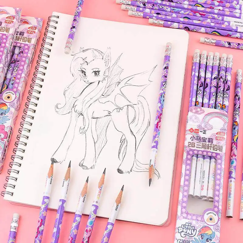 Iigen Little Pony Cartoon Pencil With Eraser 2b Writing Elementary School Kindergarten Children'S New Special Gifts