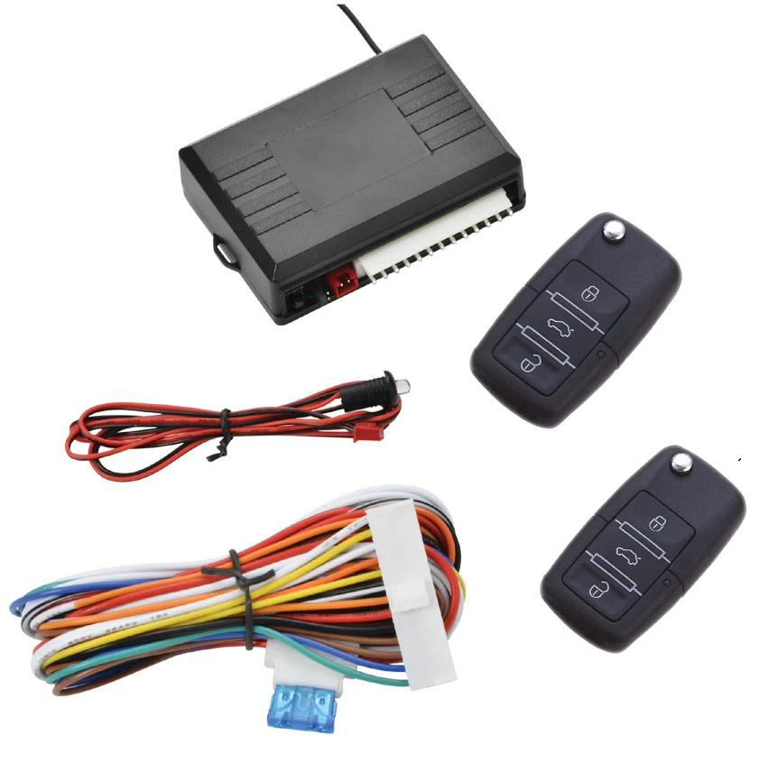 wholesale 433Mhz  for 12V Universal cars Remote Keyless Entry System Open trunk with 2 remote controls