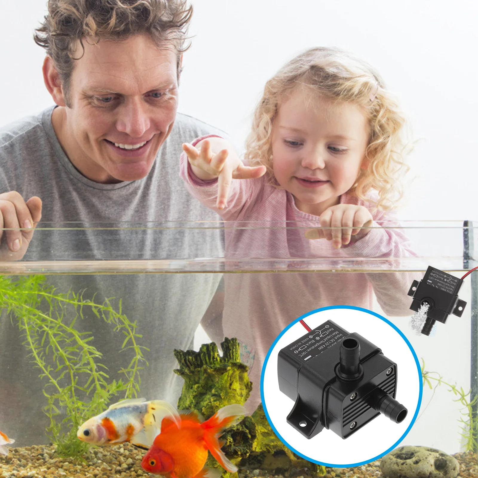 

12V Dc Mini Submersible Water Pump For Fish Tank Aquarium Fountain Cooling Miniature Portable Low Noise Energy Saving