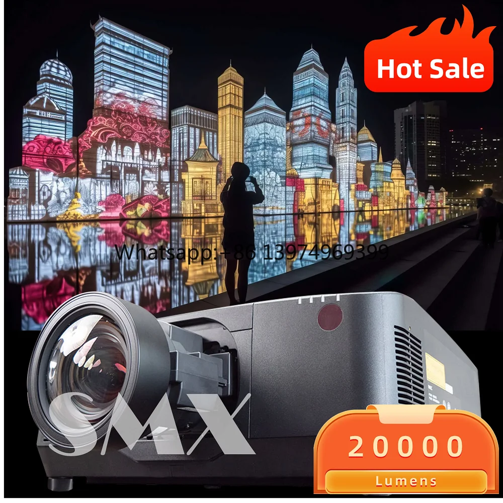 SMX MX-X20000U 3LCD Laser Projector 20000 Lumens 4K Support WUXGA Resolution Short Throw Outdoor Use