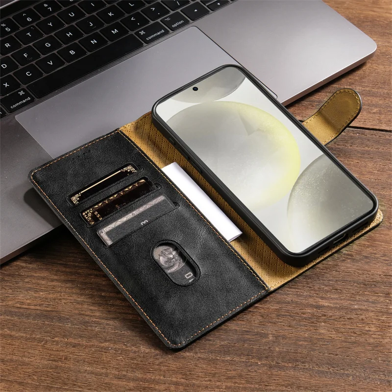 Wallet with Card Holder Phone Case for Samsung Galaxy S23 S21 FE S24 S22 Ultra Plus A55 A35 A25 A15 A05 A05S A54 Leather Cover