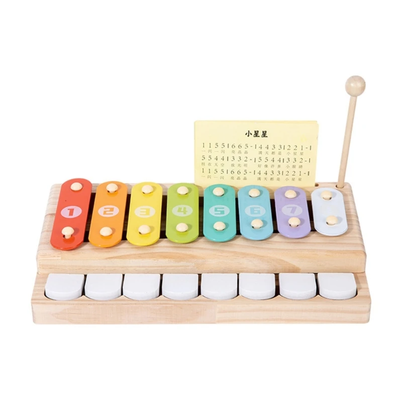 Interactive Percussion Musical Instrument Toy For Parent Children Bonding 8 Tones Xylophone Toddler Educational Toy 15UB