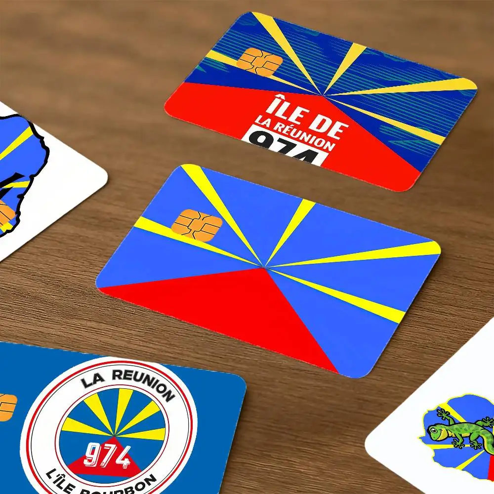 fashion 974 I-lsland Logo Credit card sticker bank cards public transport cards waterproof and scratch-resistant protective film