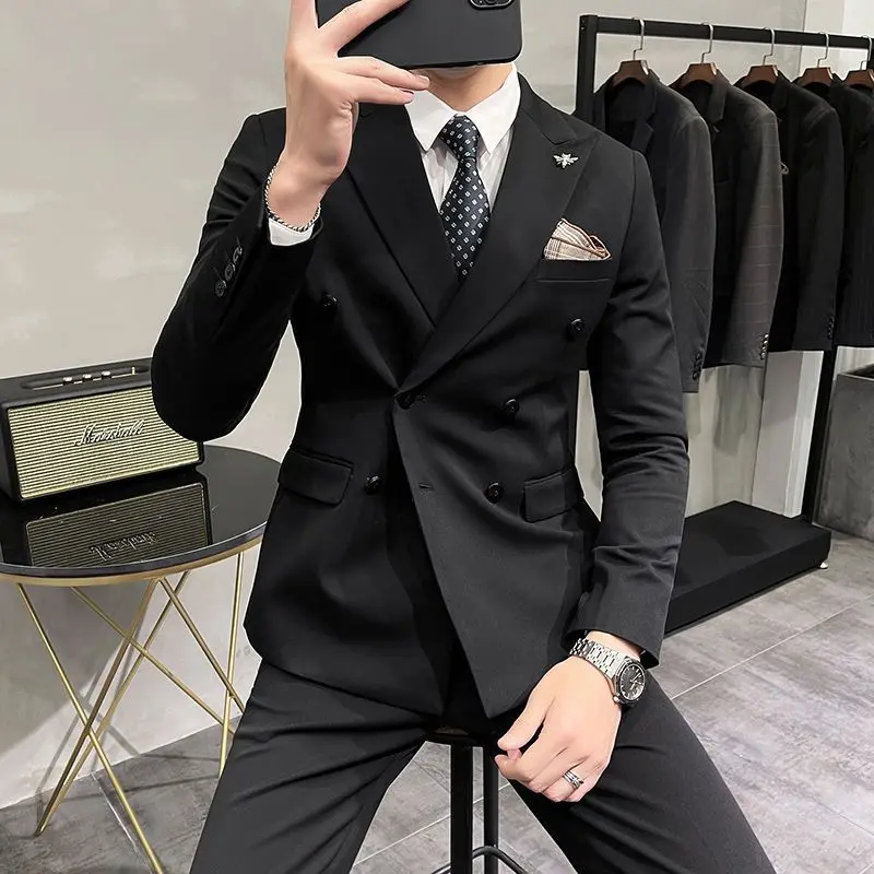 Gaijia Neue männer plus größe Anzug anzug Koreanische Slim-fit Mode Bräutigam Kleid Business Casual Zweireiher Kleinen anzug