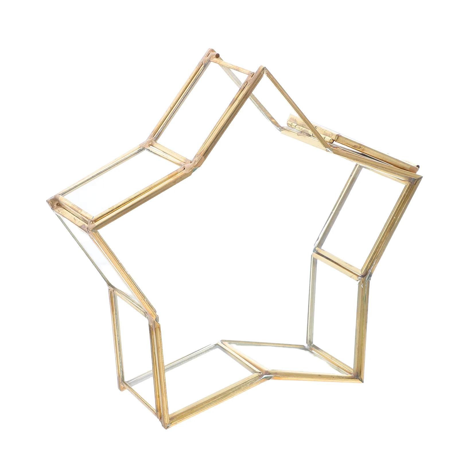 

1Pcs Small Glass Wish Bottle Unique Five-Pointed Star Wishing Bottle Jewelry Storage Preserved Flower Birthday Gift Packaging