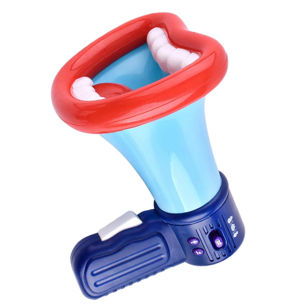 Small Funny Voice Changing Speaker Child Robot Toys Bullhorn Megaphone Abs Mouth Shape Horns