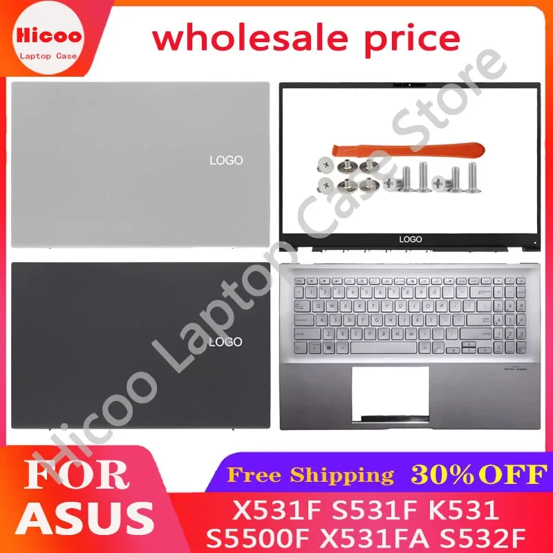 For ASUS S5500F X531F S531F K531 X531FA S532F Laptop LCD Back Cover Front Bezel Top Palmrest Keyboard Case Bottom Case