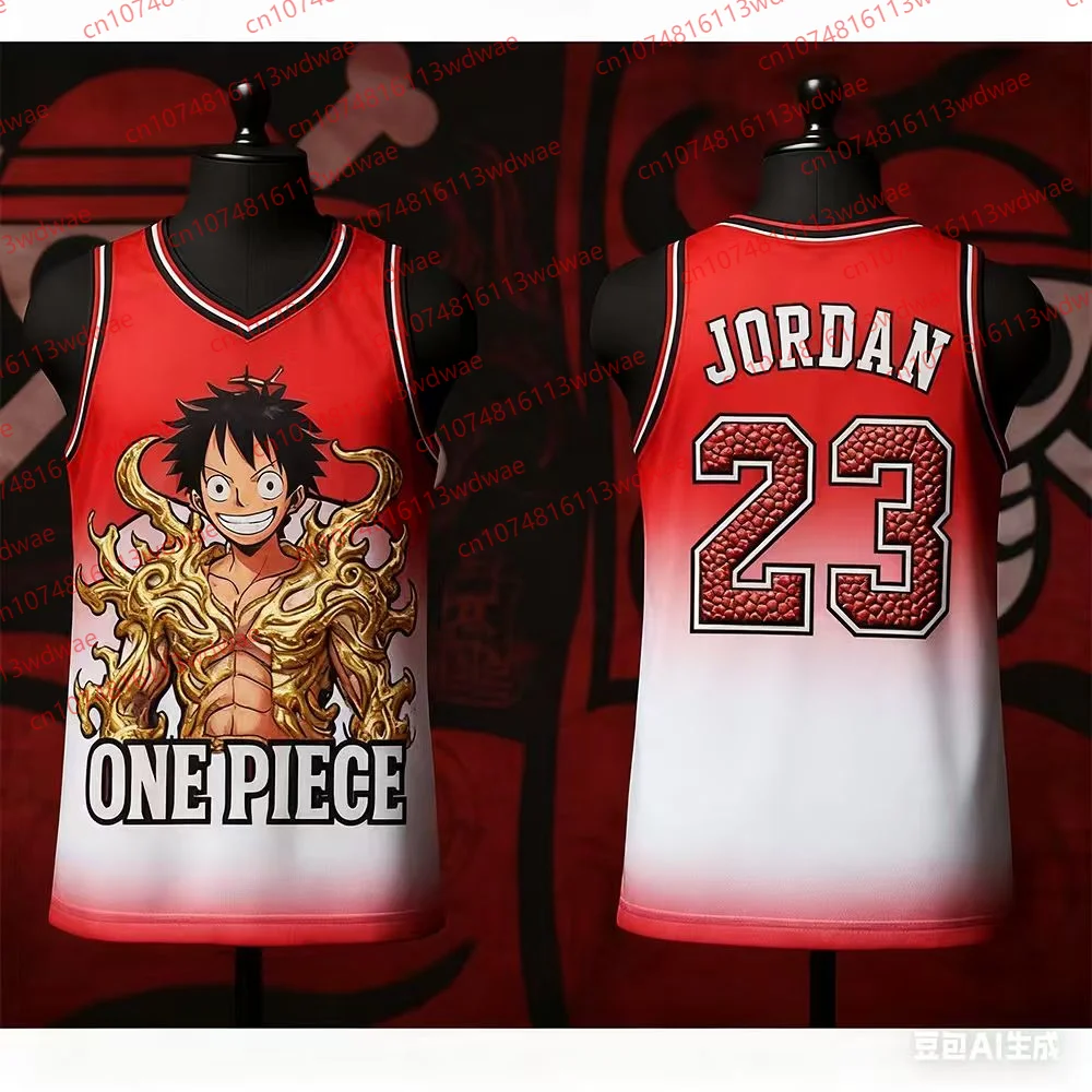 

2026 One Piece Basketball Jersey Luffy Jersey Chicago Classic Basketball Michael Jordan 23 Basketball Jersey Kit Boys Jersey