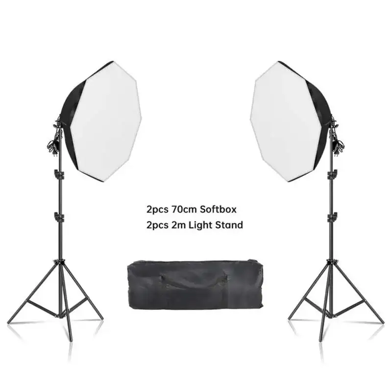 Black Softbox Octagon Lighting Boom Arm Kits Soft box for Photography Background Accessories Flash System Photo Studio Equipment