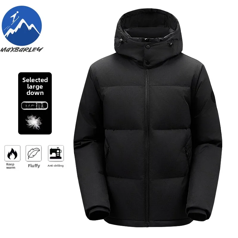 

High Quality Men Down Jacket Warm Outdoor Climbing Windproof Durable Parka Detachable Hood Camping Cold Resistant Winter Jackets