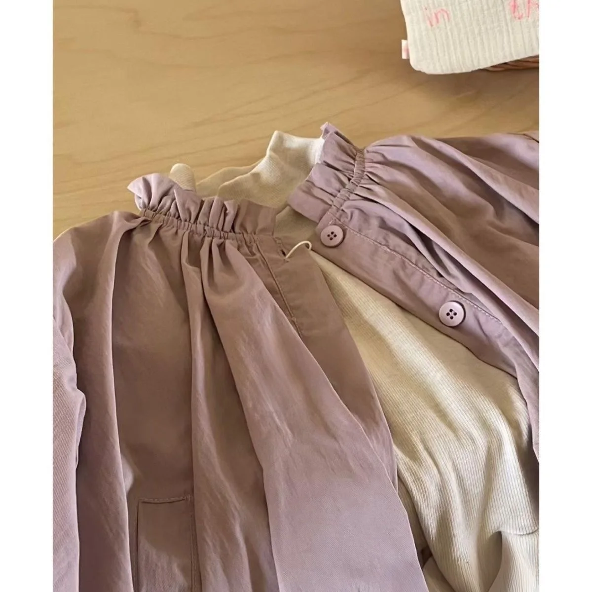 معطف بناتي بأكمام طويلة للأطفال كوري فضفاض كاجوال حلو لطيف متين بسيط عصري ربيع خريف جديد مريح #2