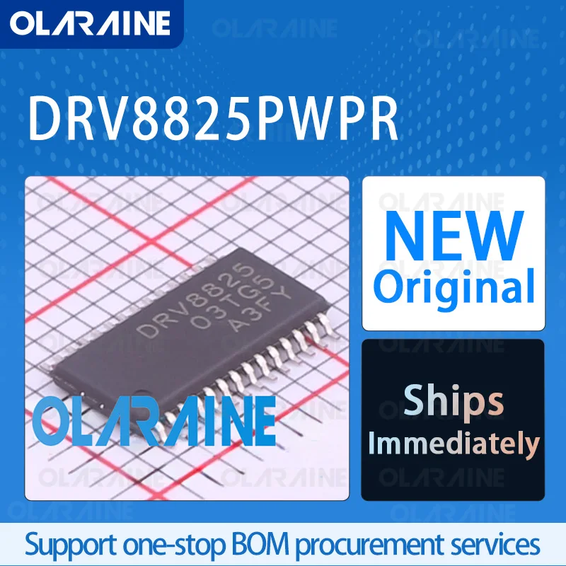 5/10/100Pcs DRV8825PWPR HTSSOP-28 original ic chip Motor/Motion/Ignition Controllers and Drivers RoHS The output current is2.5 A
