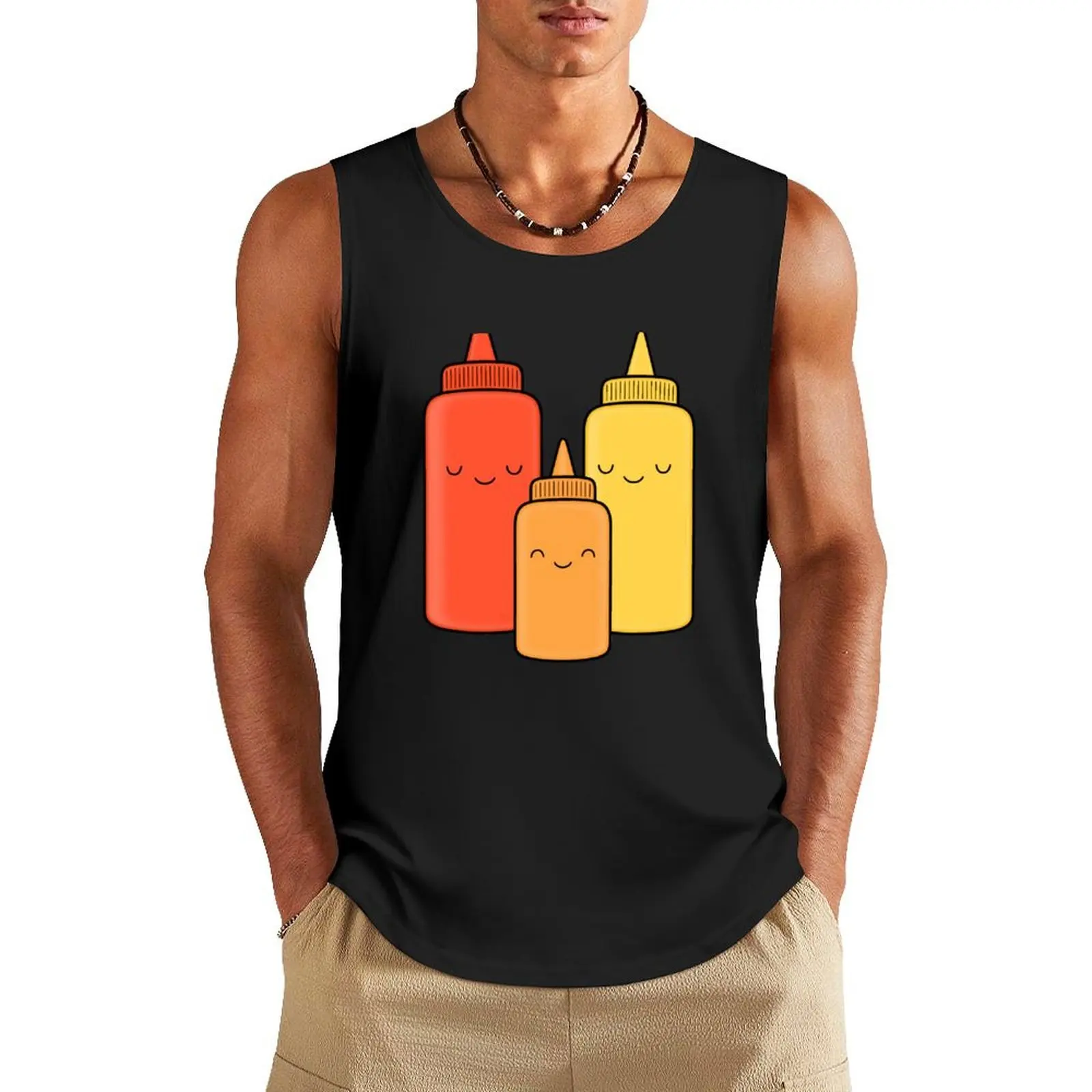 Ketchup & Mustard Baby Tank Top men clothing men clothes gym for men clothes for summer