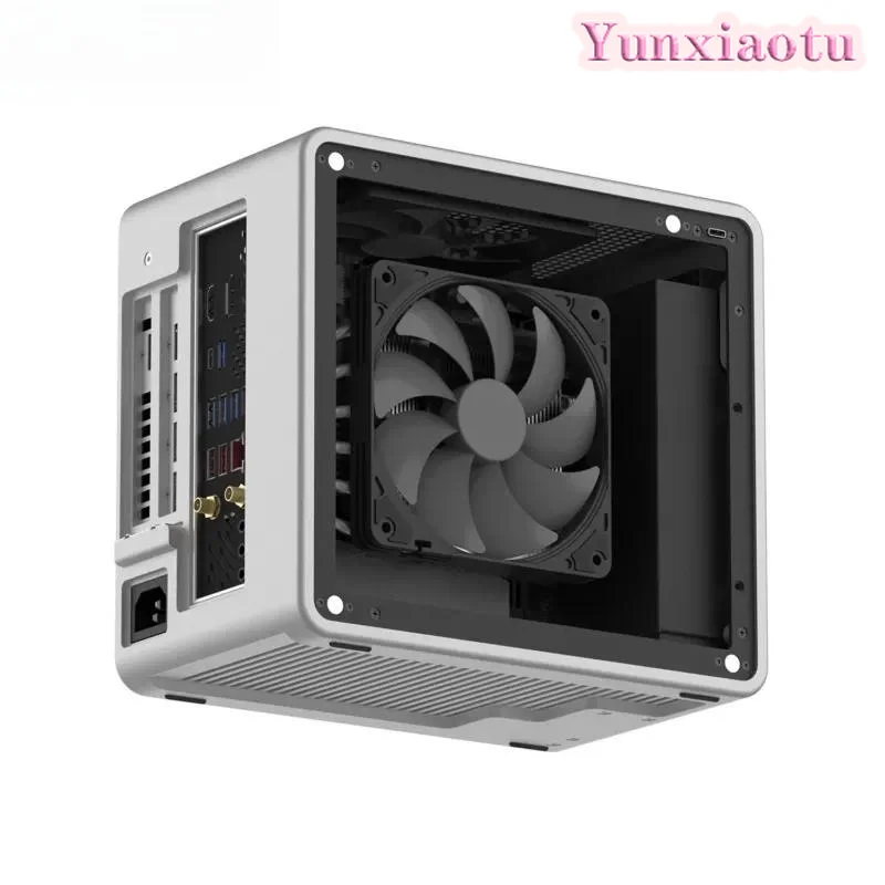 MQ6 All-Aluminum Alloy Integrally Formed Mini ITX Chassis, Compact A4-Size Desktop PC Case