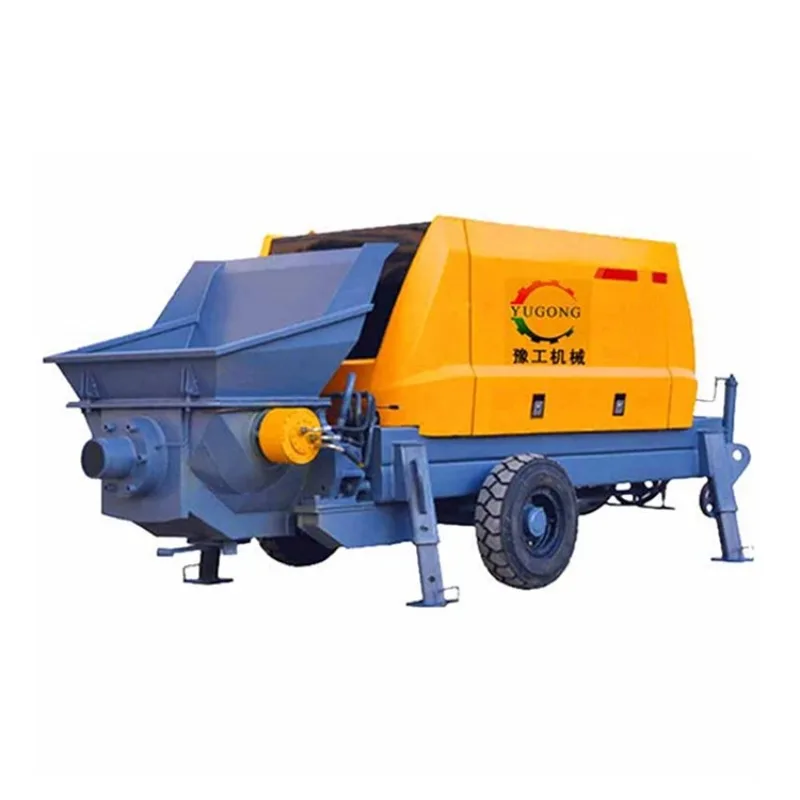 Portable Concrete Mixer Pump Trailer Hydraulic Cement Concrete Conveying Pump