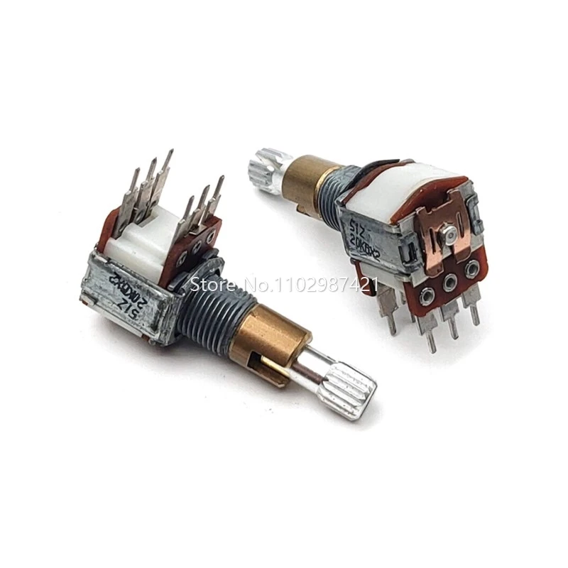 

1 шт. Двухвальный прецизионный потенциометр Bitonic B20K*2 B20KX2, потенциометр для приемника, длина вала 25 мм