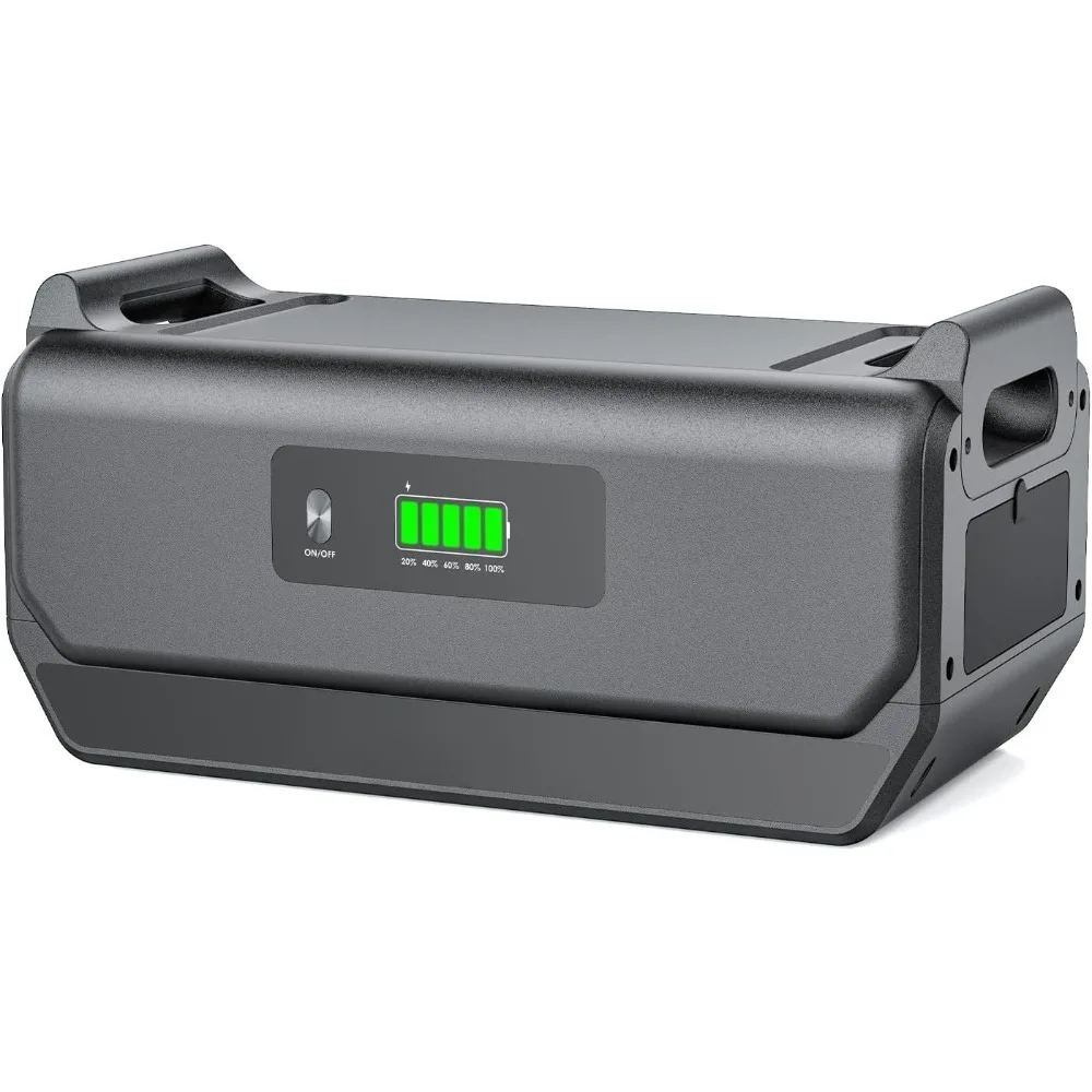 

Expansion Battery, 2048Wh LiFePO4 Battery Pack with 10-Year Lifespan for 2400W Power Station, for Outdoor RV Camping