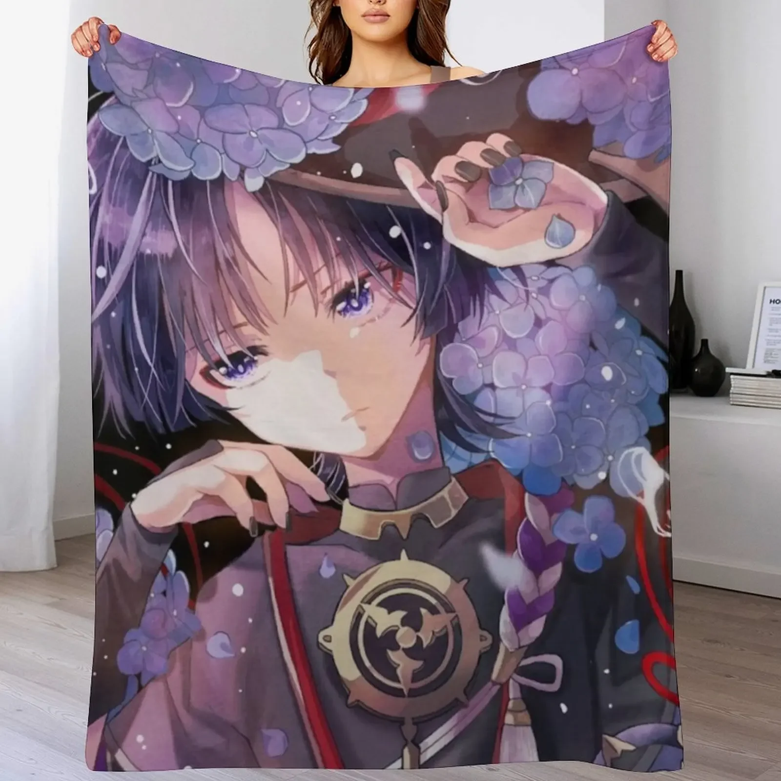 

genshin scaramouche #1 Throw Blanket Stylish Decor Blanket Gift for Friends Roommate