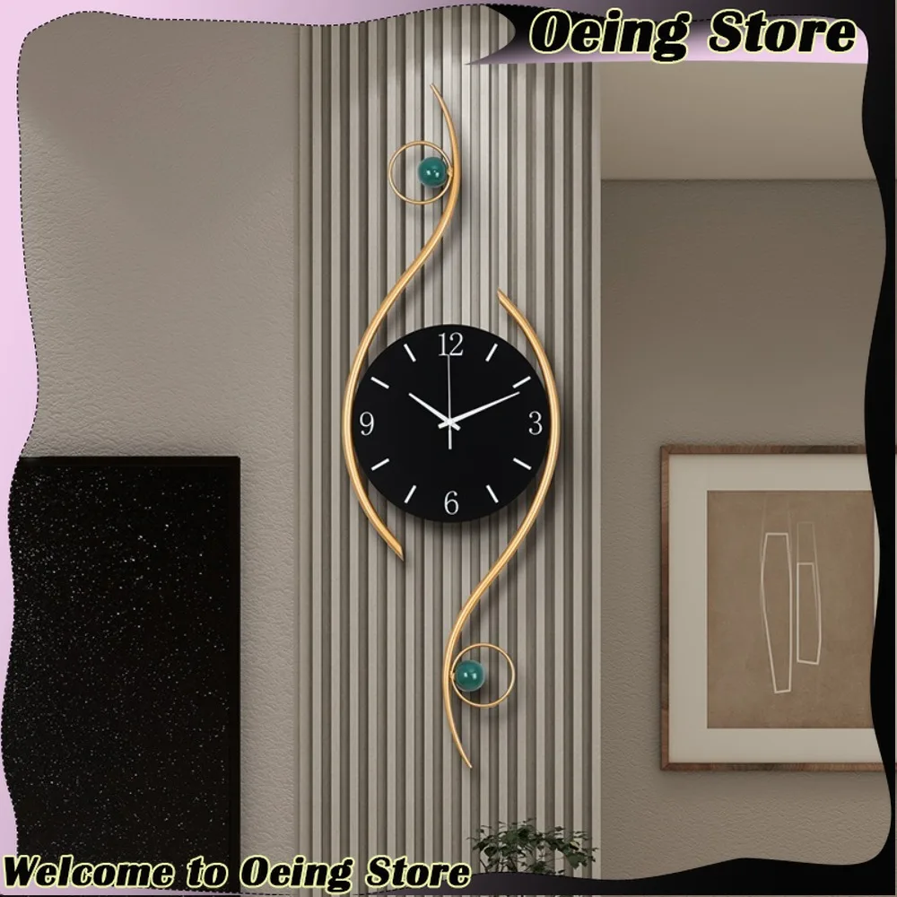 

Luxury Number Clocks Wall Big Size Gold Black Hands Modern Clocks Wall Kitchen Electronic Reloj Grande Pared Home Decorating