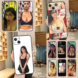 Sexy Beautiful Girl Mia Khalifa Case For iPhone 14 15 16 13 12 11 Pro Max XR XS X Plus 12 13 Mini Phone Cover