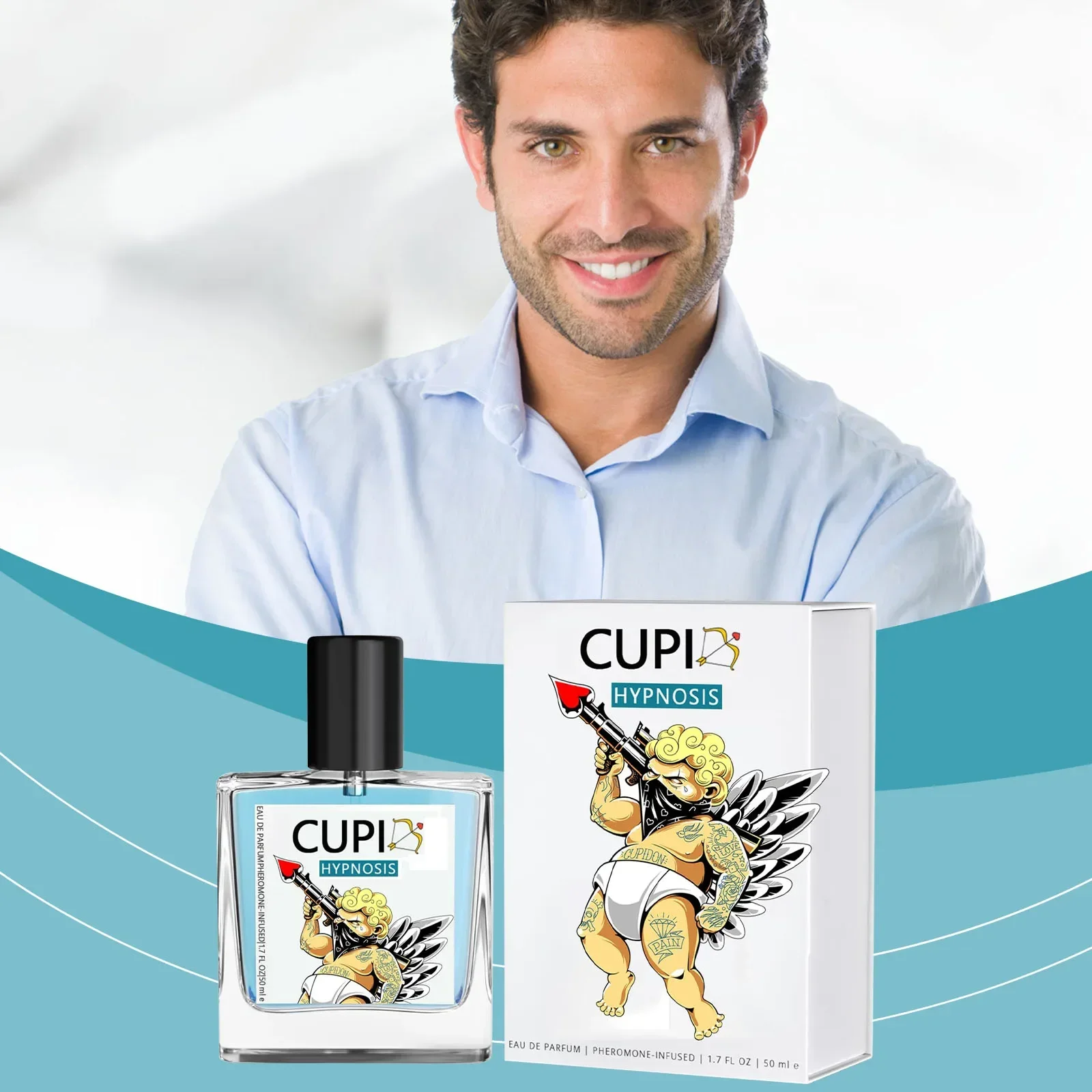 Cupido hipnose perfume original edp longa duração hipnose feromônio fragrância perfume infundido colônia para homem para mulher