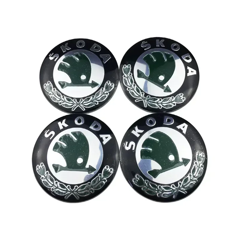 56mm Car Wheel Center Cover Hub Sticker for SKODA Rapid Yeti Fabia Octavia A5 A7 Kamiq Superb Citigo Vision S Kodiak Accessories