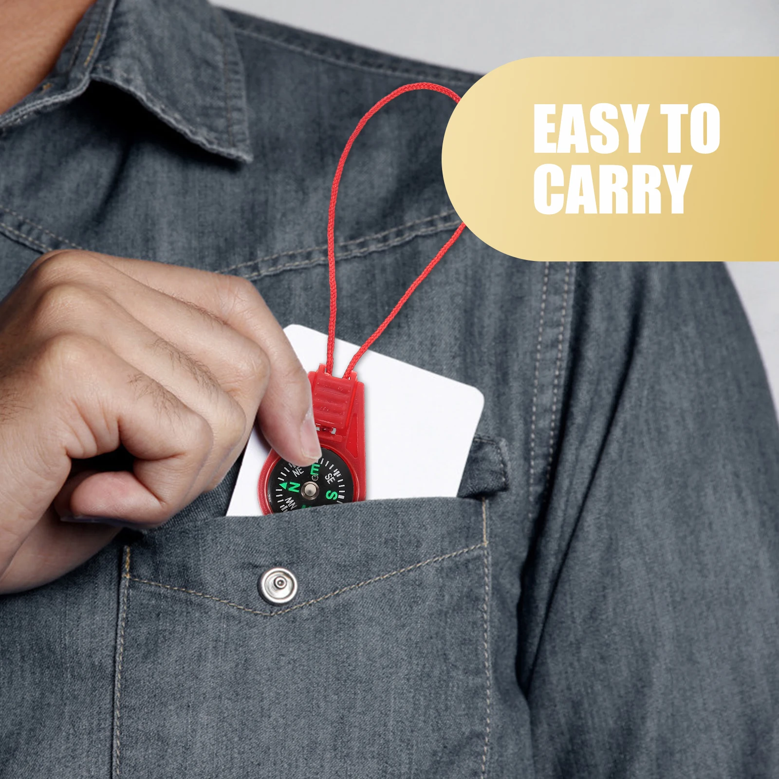 

20 Pcs Key Chain Compass Lanyard Travel Camping Accessories Acrylic Small Plastic