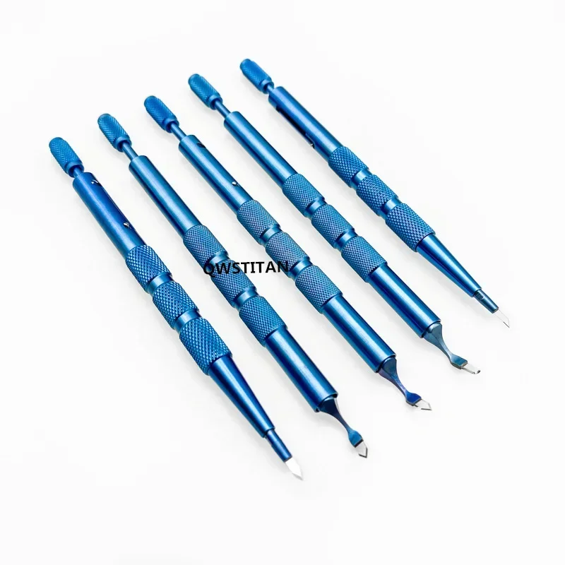 Ophthalmic Blade Sapphire Keratome Clear Cornea Crescent blade Trifacet Blades Straight Elbow Double Single Edge Lancet Blades