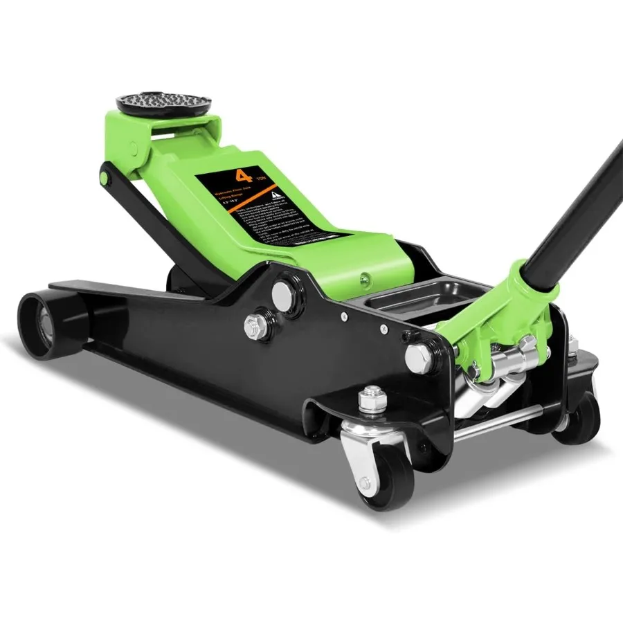 

Низкопрофильная гидравлическая тележка, сервисный напольный домкрат, 4 тонны, грузоподъемность 8000 фунтов, диапазон подъема 4,520, зеленый TOOLS00307GR