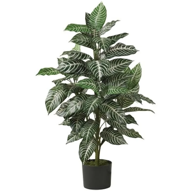 Zebra Silk Plant, Green 3 ft.