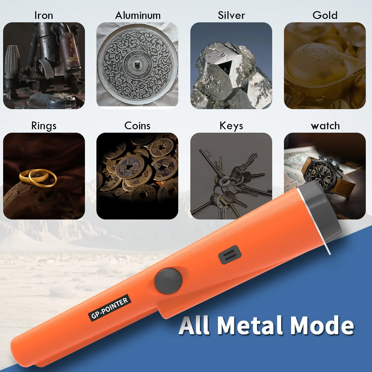 Treasure Hunter  Positioning Rod Handheld Metal Detector GP Pointer Handheld Waterproof High Sensitivity Security Detector