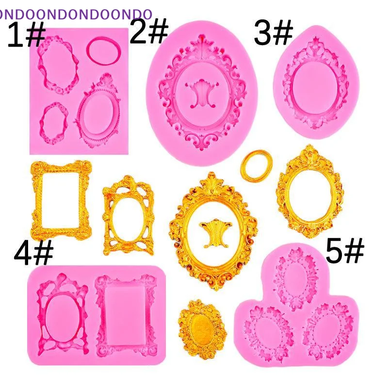 Photo Frame Silicone Candy Mold Non-Stick Food Safe for Sugarcraft Fondant Chocolate Cupcake Wedding Pastry Decoration 4