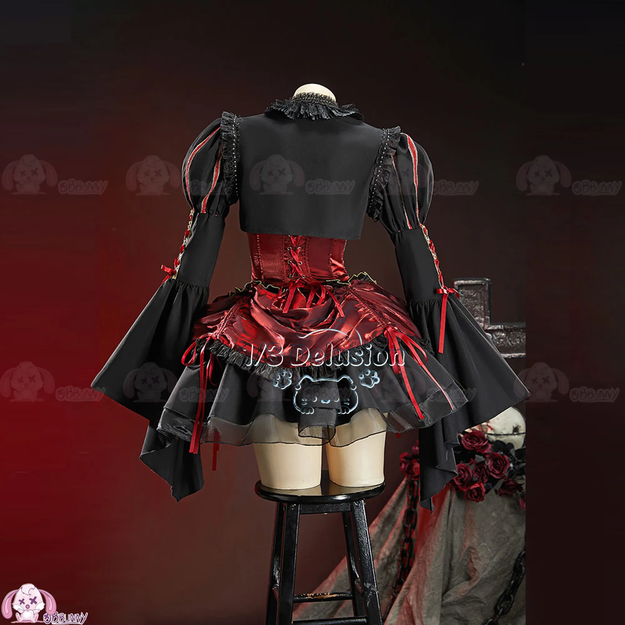 Disfraz de Cosplay Original de la Reina de Corazones, Vestido Retro Europeo Rococó Gótico Lolita, Disfraz de Halloween para Mujer
