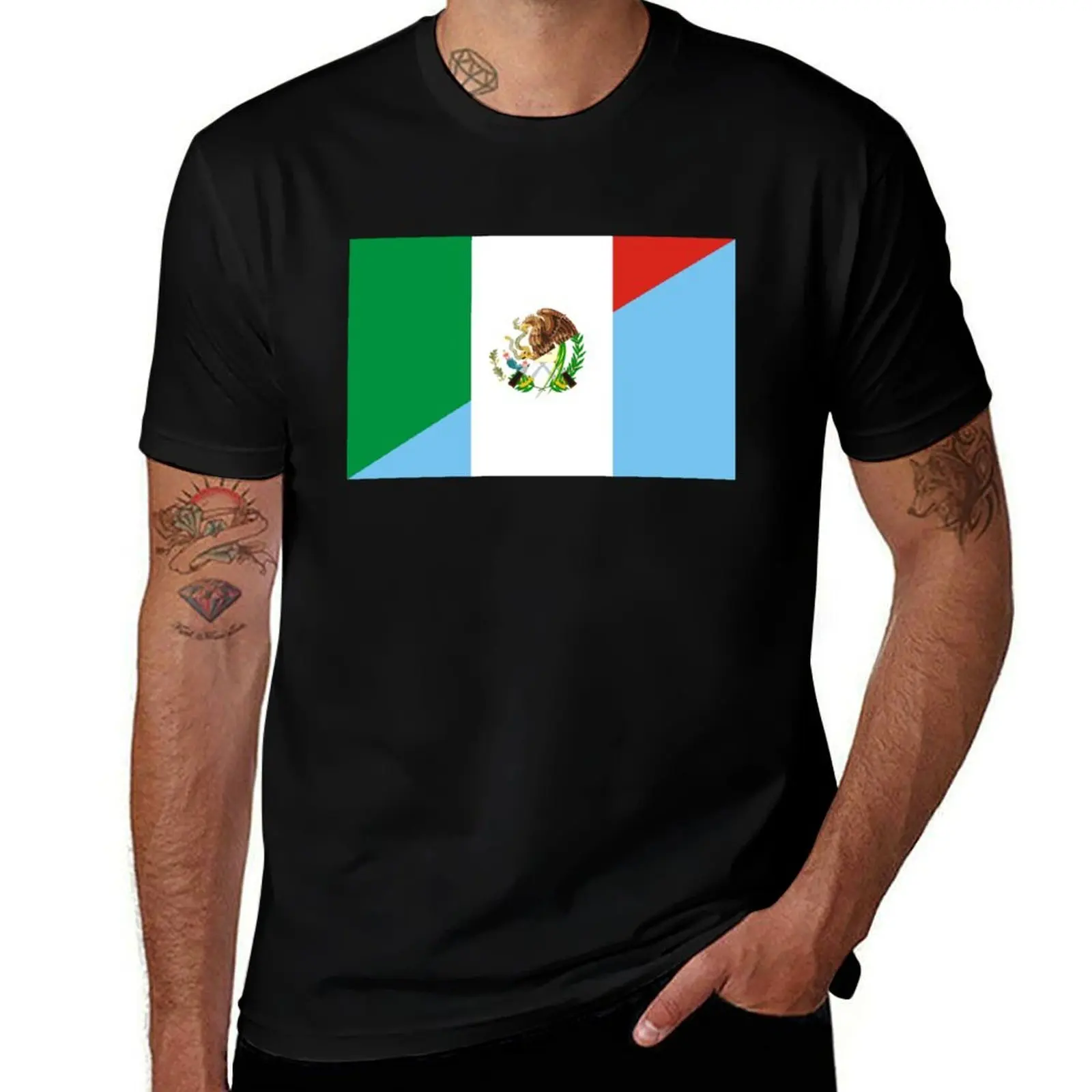 

mexico guatemala flag T-Shirt Breathable Gym Short Sleeve T-Shirt