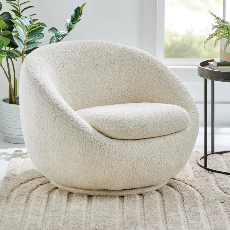 

Better Homes and Gardens Mira Swivel Chair, Cream