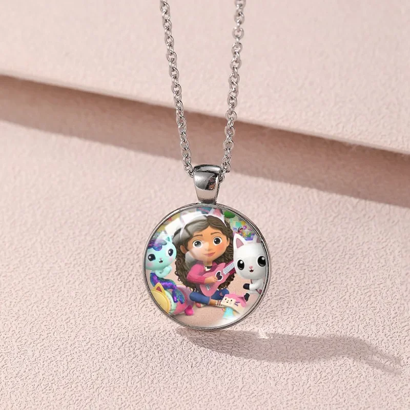 Gabby Dollhouse Necklace for Women Girls Cartoon Anime Pendant Gothic Pedant Sweater Chain Birthday Party Jewelry Children Gifts