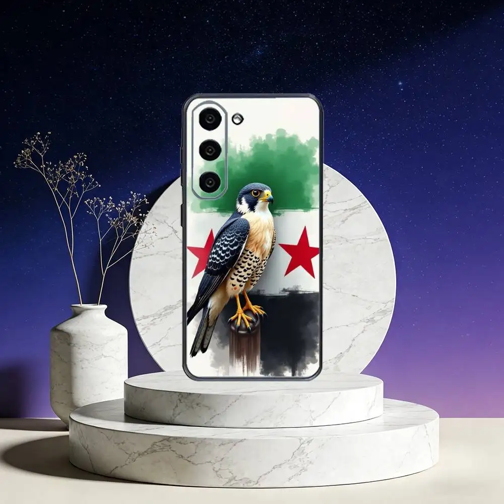 أحمد الشارا سوريا السورية العلم جراب هاتف لسامسونج غالاكسي A73، A72، A71، A70، A53، A52، A51، أخرى غطاء أسود ناعم