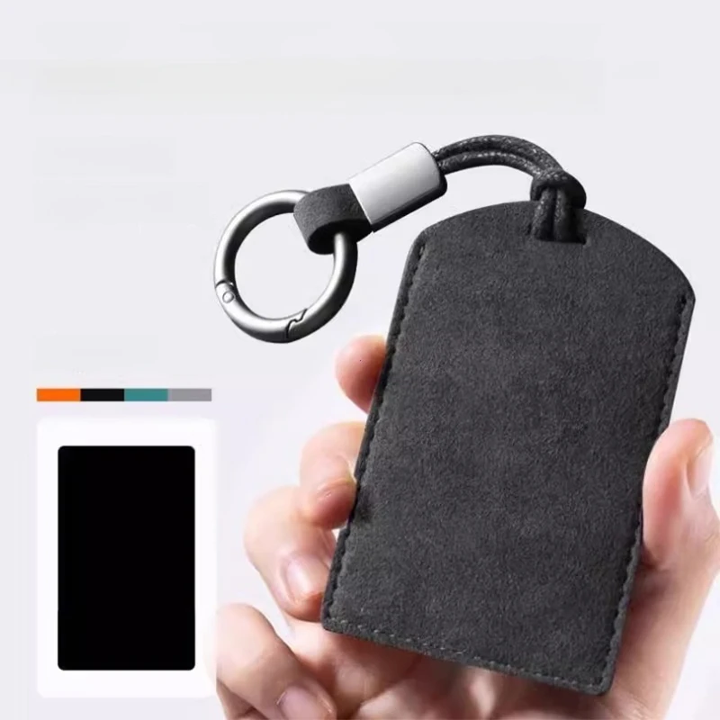 Portable PVC NFC Card Holder with Flip Top Design Velvet Car Card Organizer for 2 Cards Dustproof Protection for Vehicles