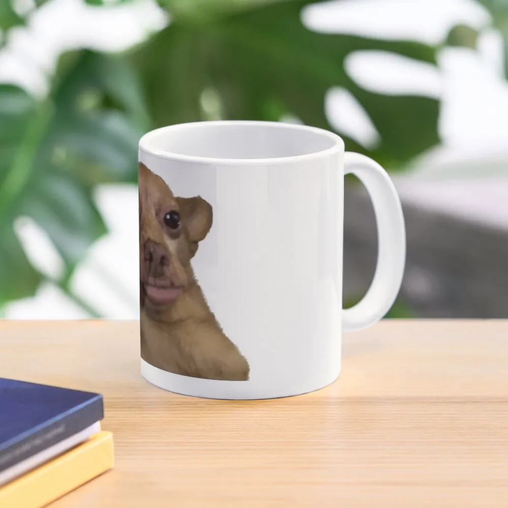 Blep Dog Classic  Mug Picture Drinkware Simple Coffee Design Cup Handle Round Printed Gifts Photo Tea Image